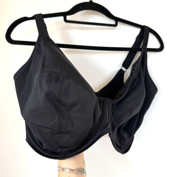 Elomi Essentials US 40M Black Plunge Underwire Bikini Top Style ES7504BLK - Picture 2 of 10